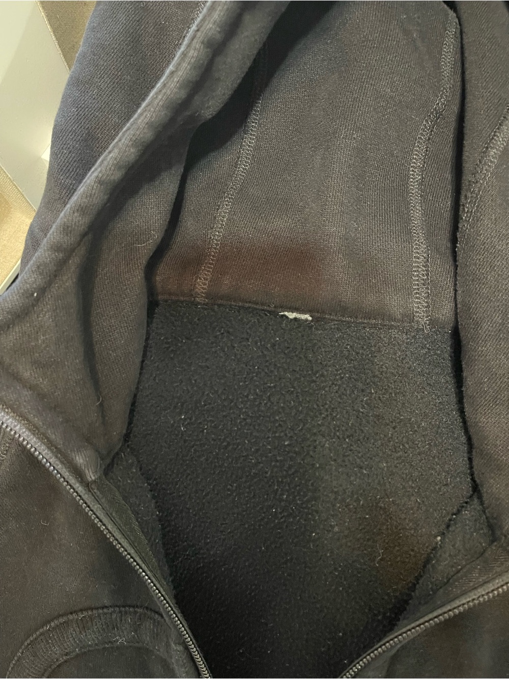 lululemon athletica Scuba Hoodie. Black Full-Zip Hooded Jacket VGUC size 8/M - Picture 6 of 6